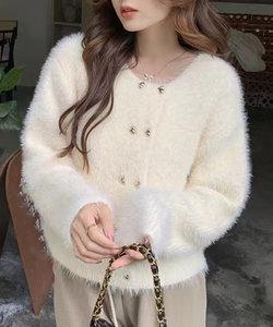 シャギーカーディガン 秋 冬 韓国ファッション 10代 20代 30代 レディース アウター ジャケット 暖かい 可愛い 上品 大人っぽい 綺麗め