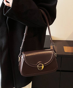 フロントフラップバッグ レディース 10代 20代 30代 韓国ファッション カジュアル シンプル 鞄 可愛い バック 黒 ショルダー レトロ ミニ