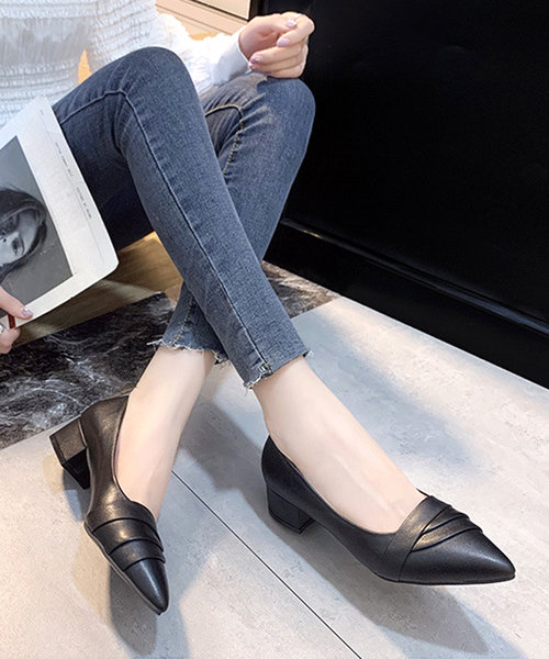 ポインテッドトゥパンプス レディース 10代 20代 30代 韓国ファッション カジュアル 靴 可愛い シンプル 大人 黒 ヒール 通勤 歩きやすい
