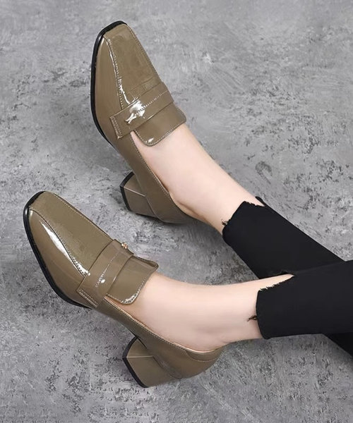 エナメル風パンプス レディース 10代 20代 30代 韓国ファッション カジュアル 靴 可愛い シンプル 大人 黒 歩きやすい 通勤