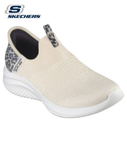 SKECHERS レディース スリッポン スニーカー スケッチャーズ スリップインズ 149712 ウルトラ フレックス 3.0 レオパード ウォーキングシューズ