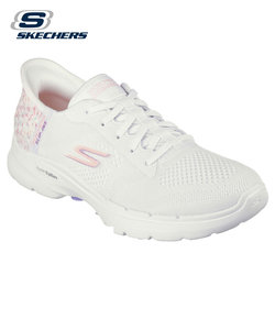 SKECHERS レディース スニーカー ウォーキングシューズ スケッチャーズ スリップインズ 124627 ゴー ウォーク 6 ホワイト マルチ 白