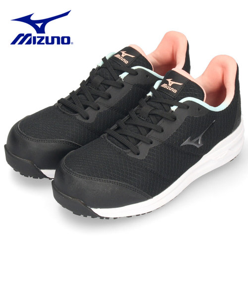 ミズノ  安全靴 作業靴 レディース ブラック 黒 グレー 幅広 軽量 通気性 抗菌 防臭 MIZUNO オールマイティ FSII 11L F1GA2403