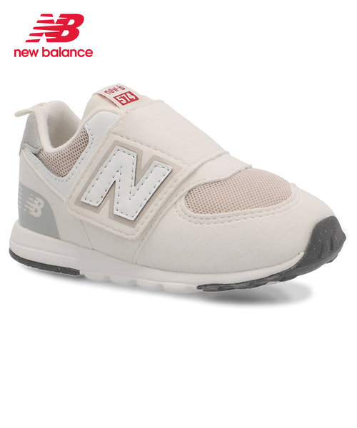 ニューバランス スニーカー キッズ new balance NW574 RCD ホワイト 白 子供靴 面ファスナー ワイズW 子供靴 男の子 女の子