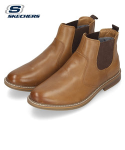 スケッチャーズ メンズ ブーツ 本革 レザー ショートブーツ サイドゴア ブレグマン ムラゴ 黒 ブラック タン ブラウン 靴 SKECHERS 66406