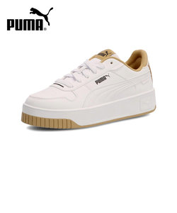 プーマ スニーカー レディース 厚底 白 シューズ PUMA キャリーナ ストリート レオ 400276 01 ホワイト レオパード ローカット