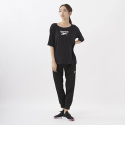 Reebok/リーボック　レディース　5分袖Tシャツ・レギンス　2点セット　セットウェア　フィットネス　ジム　体型カバー　水着　水陸両用