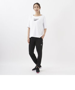 Reebok/リーボック　レディース　5分袖Tシャツ・レギンス　2点セット　セットウェア　フィットネス　ジム　体型カバー　水着　水陸両用