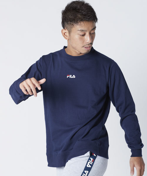 FILA/フィラ メンズ トレーナー フロントワンポイントロゴ 裏起毛