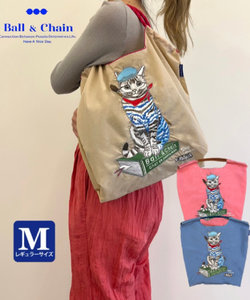 【Ball＆Chain/ボールアンドチェーン】P.CAT(M) 刺繍エコバッグ