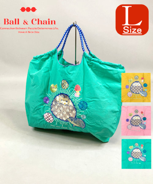 【Ball＆Chain/ボールアンドチェーン】D.HEDGEHOG(L) 刺繍エコバッグ
