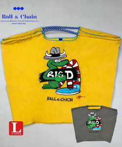 【Ball＆Chain/ボールアンドチェーン】BIG.D(L) 刺繍エコバッグ