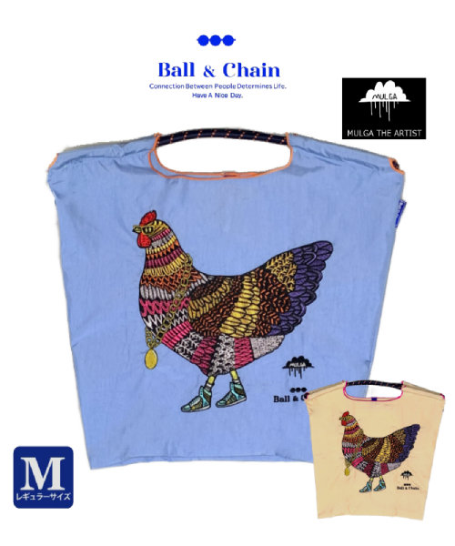 Ball＆Chain/ボールアンドチェーン】刺繍エコバッグ MULGA CHERRY(M