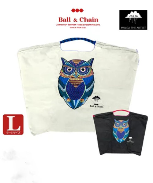 【Ball＆Chain/ボールアンドチェーン】MULGA MICHAEL(L) 刺繍エコバッグ