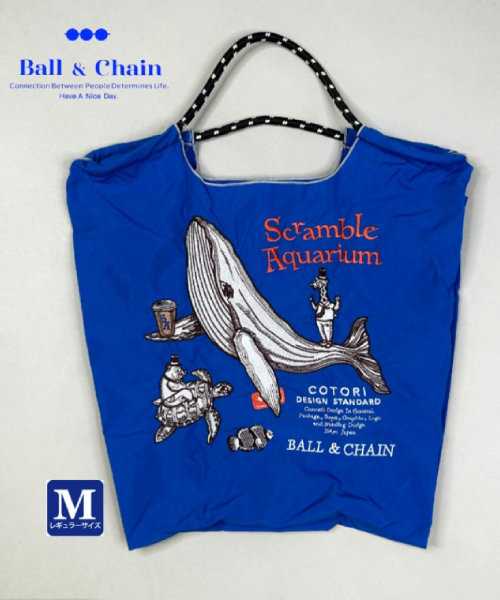 【Ball＆Chain/ボールアンドチェーン】SCRAMBLE(M) 刺繍エコバッグ