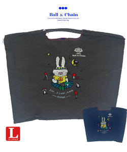 【Ball＆Chain/ボールアンドチェーン】B.RABBIT(L) 刺繍エコバッグ