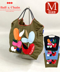 【Ball＆Chain/ボールアンドチェーン】S.APPLE(M) 刺繍エコバッグ