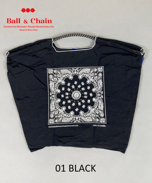 【Ball＆Chain/ボールアンドチェーン】BANDANA(L) 刺繍エコバッグ 