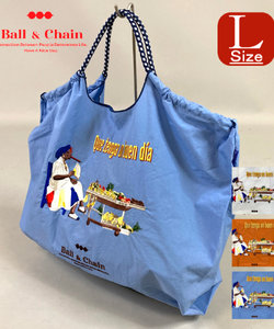 【Ball＆Chain/ボールアンドチェーン】CUBA(L) 刺繍エコバッグ