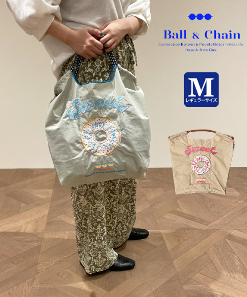 Ball＆Chain/ボールアンドチェーン】SWEET-NEW(M) 刺繍エコバッグ