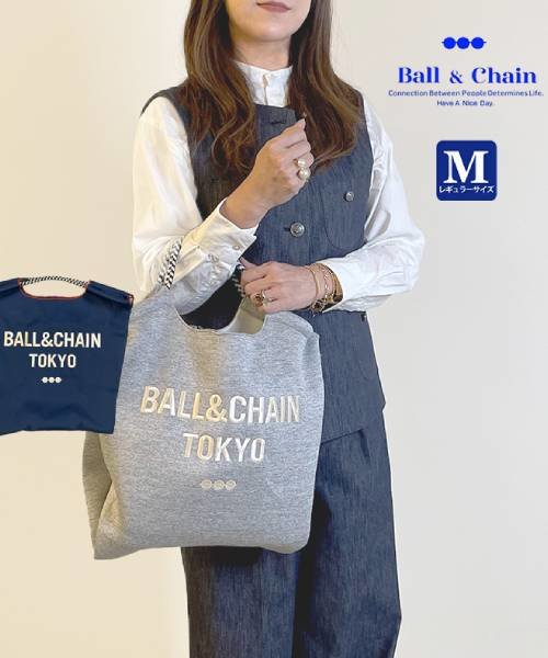 Ball＆Chain/ボールアンドチェーン】B&C(WET)(M) 刺繍エコバッグ