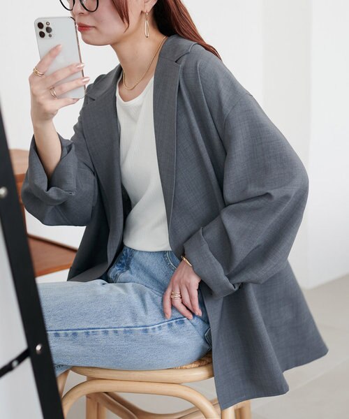 ユニセックス】テックリネンビッグシャツジャケット《新色追加 