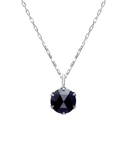 ネックレス レディース  プラチナ ブラックダイヤモンド 0.5ct Pt900 ローズカット 6本爪  LPUC ララクリスティー