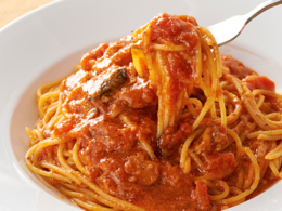 おすすめメニュー トマトとニンニクのスパゲティー