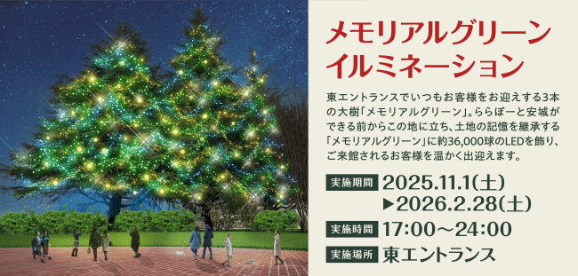 メモリアルグリーンイルミネーション