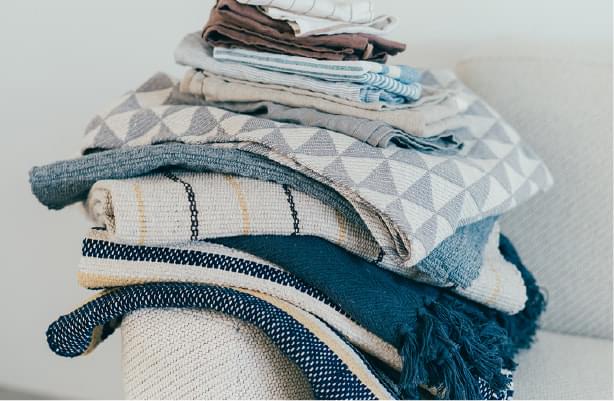 インド綿リサイクルコットンシリーズ（ハンカチ、キッチンクロスなど）