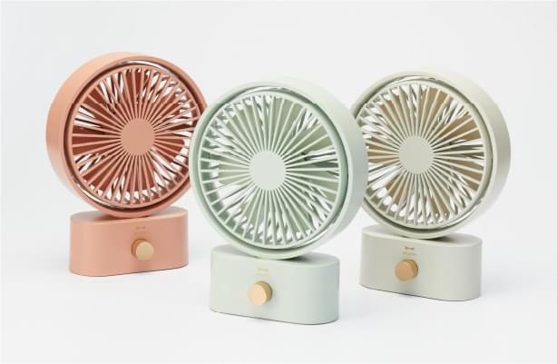 ポータブルスイングデスクファン