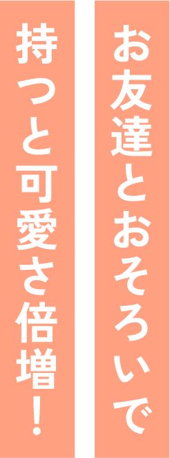 お友達とおそろいで持つと可愛さ倍増！