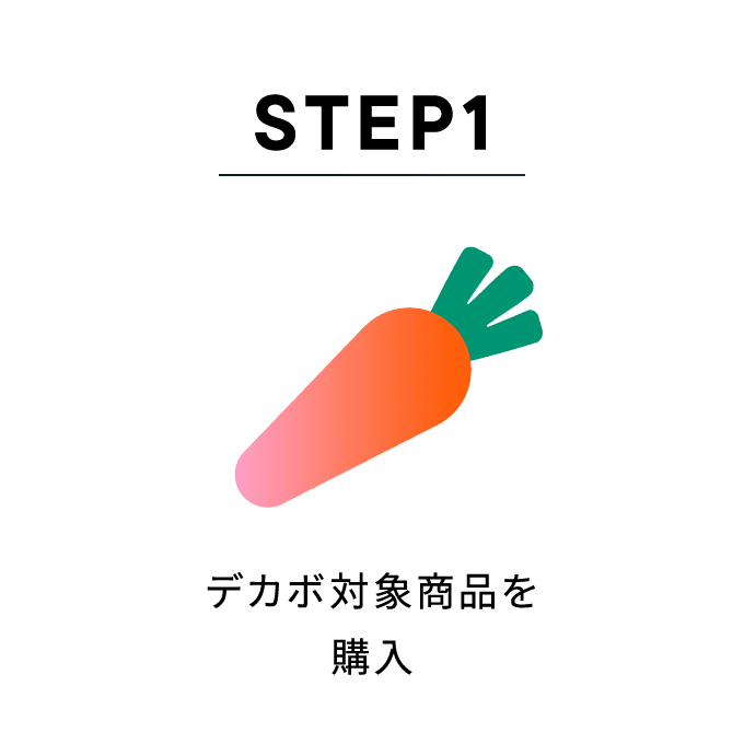 STEP1：デカボ対象商品を購入