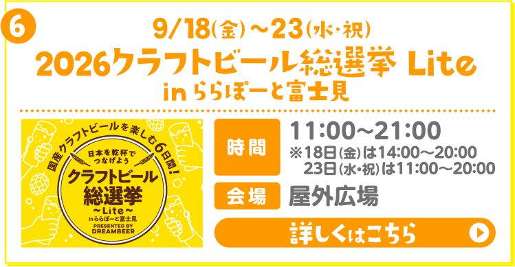 2026クラフトビール総選挙 Lite in ららぽーと富士見