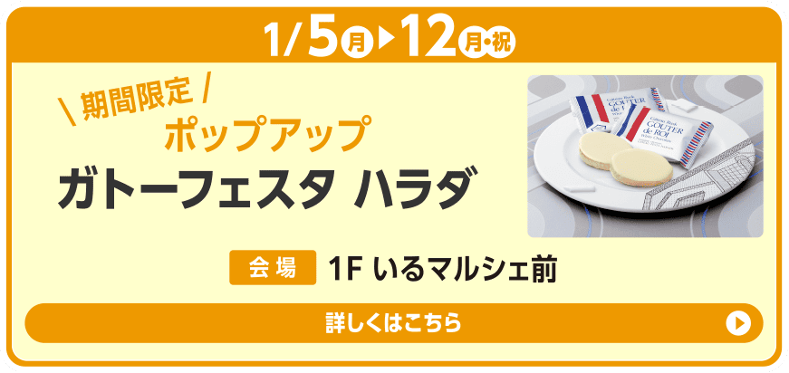 期間限定 ポップアップ ガトーフェスタ ハラダ