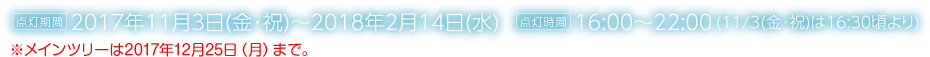 点灯期間11月3日〜2月14日