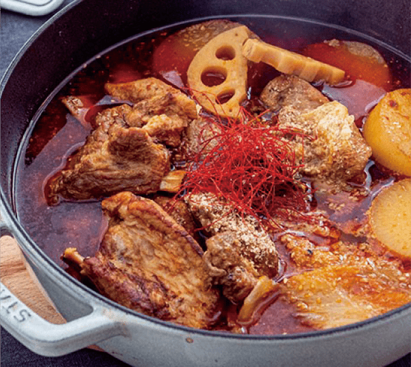 野菜とスペアリグの韓国鍋