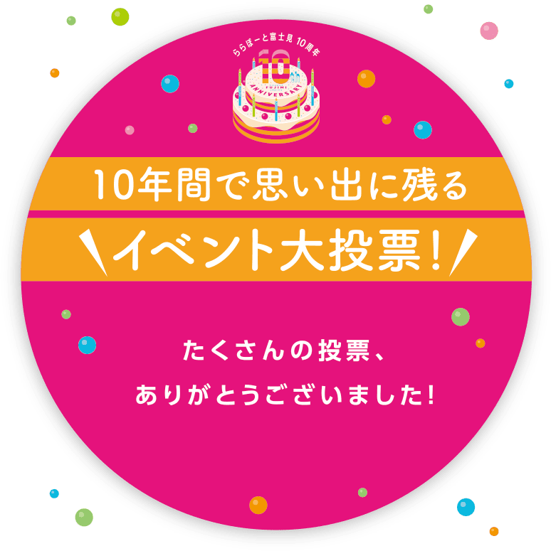 10年間で思い出に残るイベント大投票！