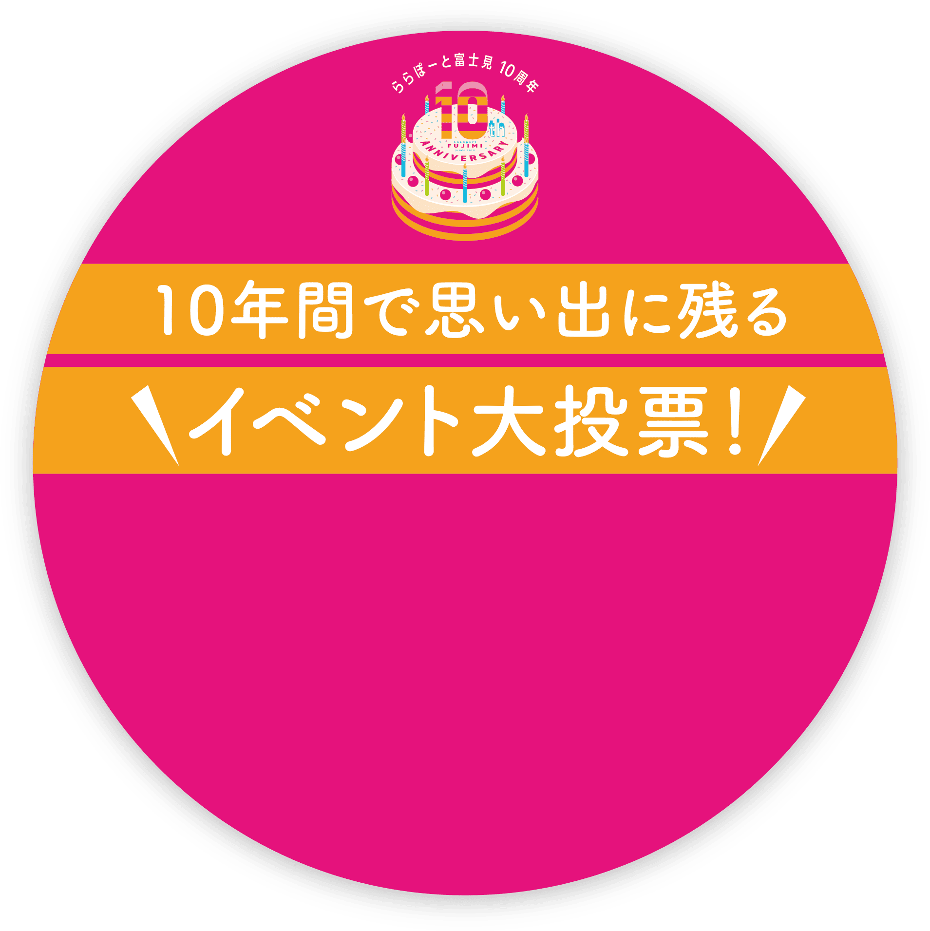 10年間で思い出に残るイベント大投票！