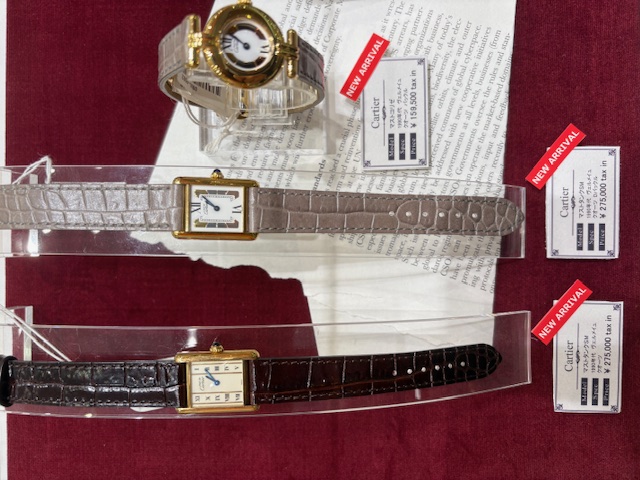 Miページ☆Cartier 腕時計 楽天市場】Cartier□ マストタンク 手巻き SV925 マホガニー文字