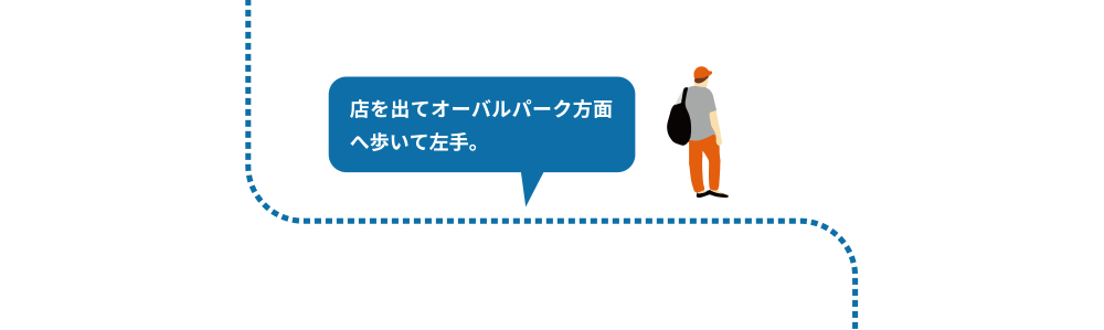 店を出てオーバルパーク方面へ歩いて左手。