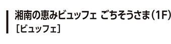 湘南の恵みビュッフェ ごちそうさま（1F）