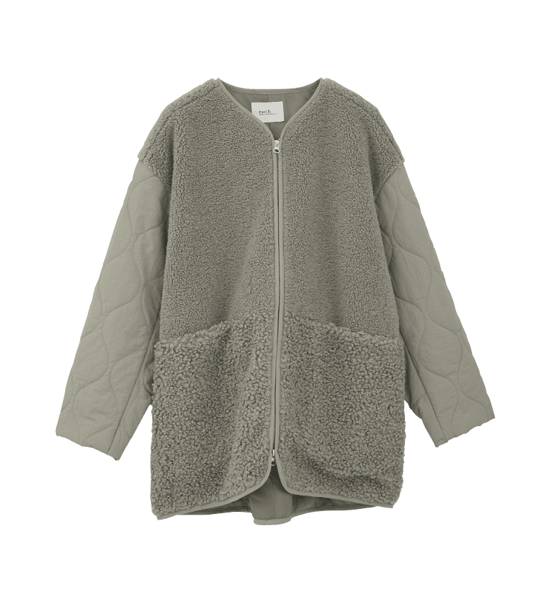 ボアキルトミドルコート