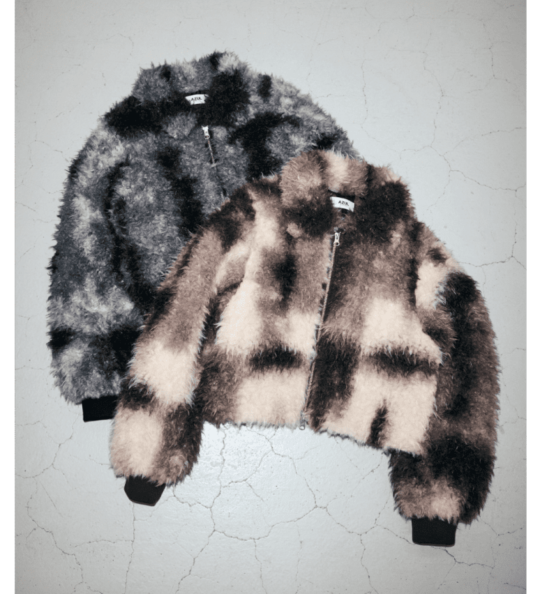 カーリーボアショートブルゾン