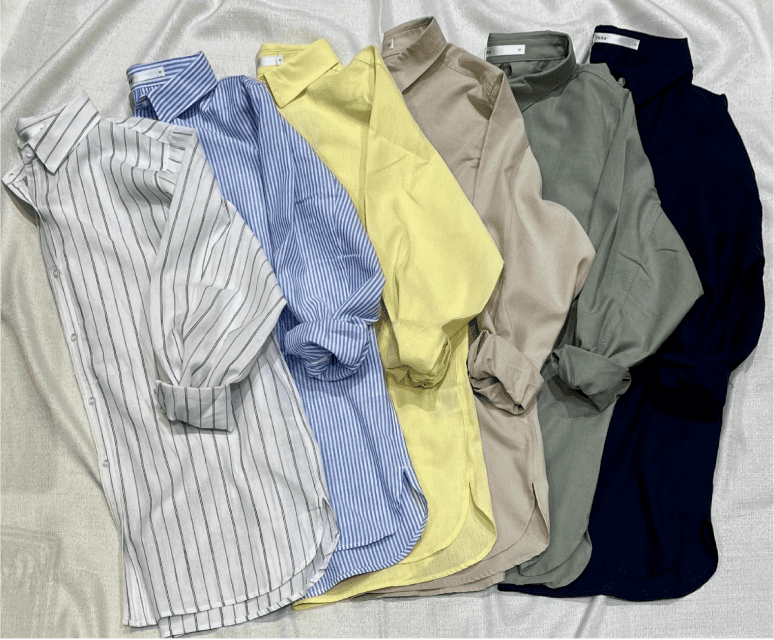 フレンチリネンMIX長袖シャツ