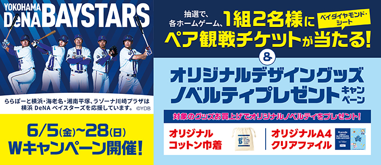 横滨DeNA Baystars组合观战赠票活动 【第3弹】