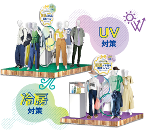 UV対策、冷房対策