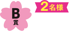 B賞 2名様