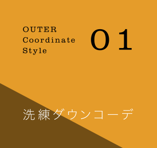 OUTER Coordinate Style01 洗練ダウンコーデ