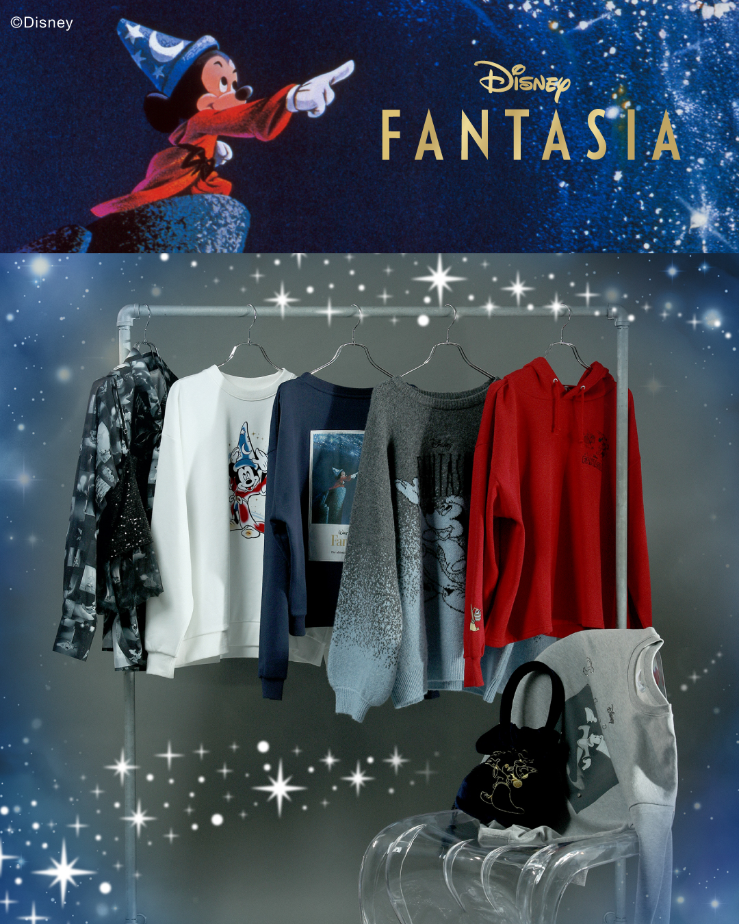 ★DISNEY STORE　 新品タグ付　　 男女兼用　FANTASIA Disney FANTASIA | ららぽーと和泉